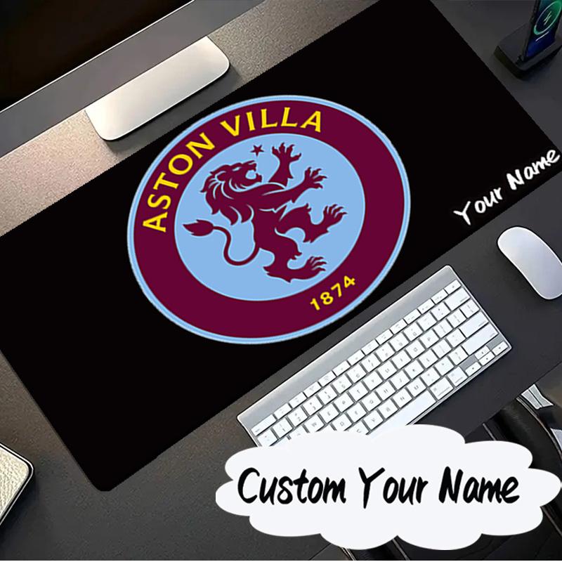 Custom Name Mouse Pad Football Villa Design Mouse Pad, Gaming Mouse Pad, Keyboard Pad, Desk Decor for Computer Notebook Fan Birthday Gift