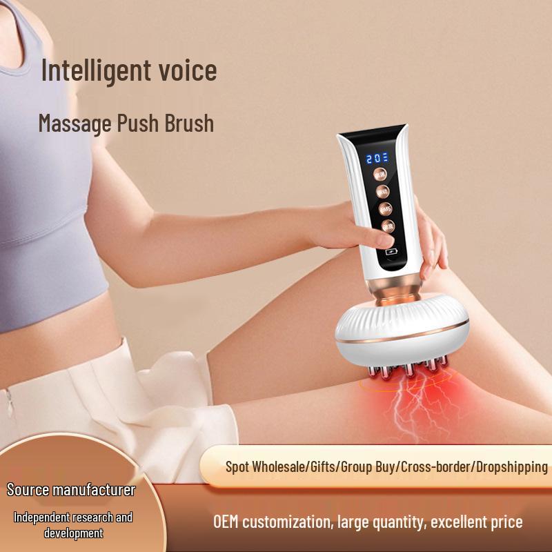 Electric Meridian Massage Brush for Full-Body, Leg, Abdomen, and Back Therapy