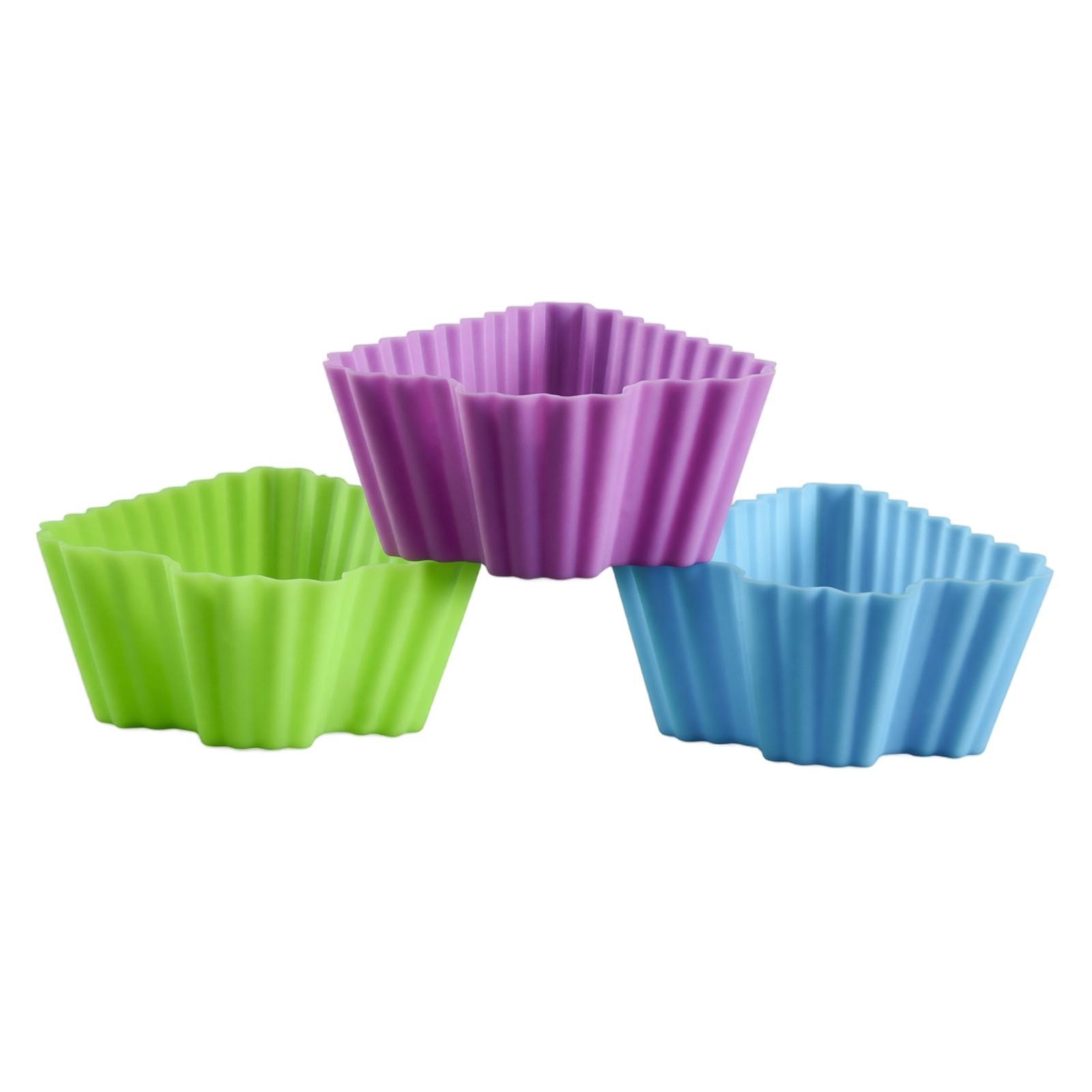 Silicone Mold Set for Baking and Food Preparation Flexible Non-Stick Cupcake Mold Star Shape for Rice Cake and Snack Making Kitchen Tool one size