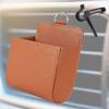 Auto Organizer Box PU Leather Car Phone Hanging Holder Soft Car Air Vent Shelf Box for Car Accessories for Auto Storage Tidying