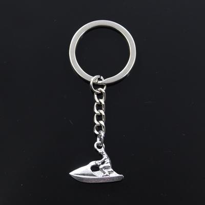 Mode Schlüsselanhänger 18x24mm Motorboot Yacht Hausboot Silber Farbe Anhänger DIY Männer Schmuck Auto Schlüsselanhänger Ringhalter Souvenir Geschenk