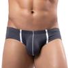Men Briefs Sexy Low-rise U-Convex Soft Breathable Mesh Panties Patchwork Color Slim Fit Elastic Underwear Daily Wear