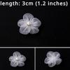 10pcs DIY Chiffon Appliques Flower Shape Beaded Material for Headband Hat Decor