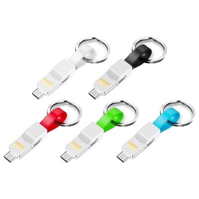 Multiple Device Keychains Charges with USB C Speed Charging & Data Cable Portable Multiple Connector Keychains Cable