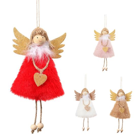 Doll Pendant Hanging Design Delicate Multi-color Christmas Hanging Angel Doll for Wall