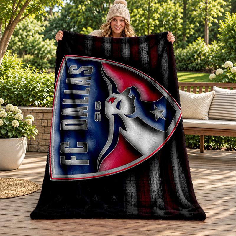FC Dallas Blanket Flannel Blanket Soft Cozy Plush Throw for Sofa Bed Lightweight Home Decoration Gifts for Christmas Various Holidays