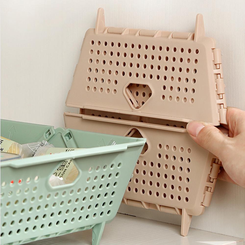 Plastic Collapsible Colander Kitchen Food Strainer for Fruit, Vegetables Foldable Drain Basket with