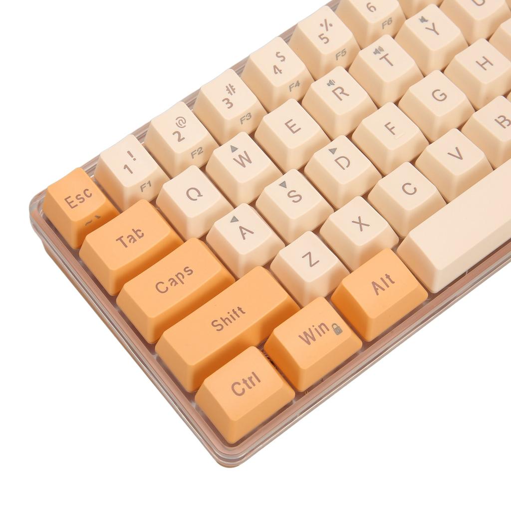 Gaming Keyboard USB 61 Keys Contrast Color RGB Light Key Line Separation Mechanical Wired Keyboard for Games