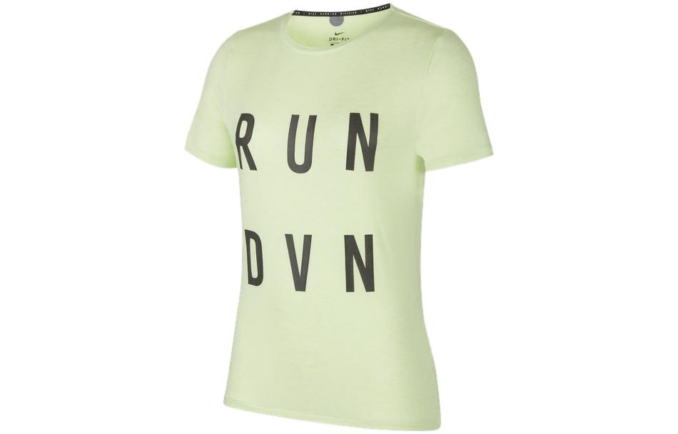 Nike T Shirt Women s Light Yellow Green/Black DC5231-701 S