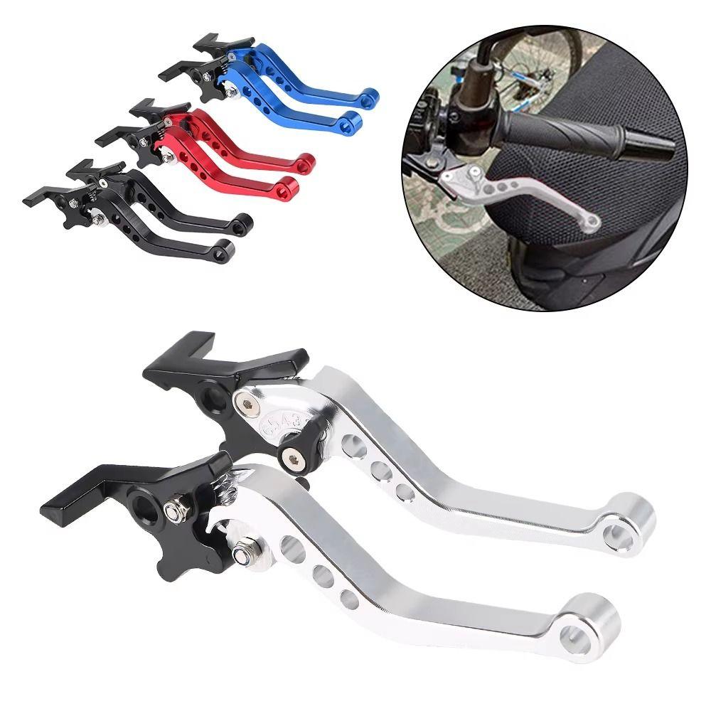 1Pair Aluminum Motorcycle Brake Handle 6-position Adjustable Motorcycle Handlebar Levers Bike Parts