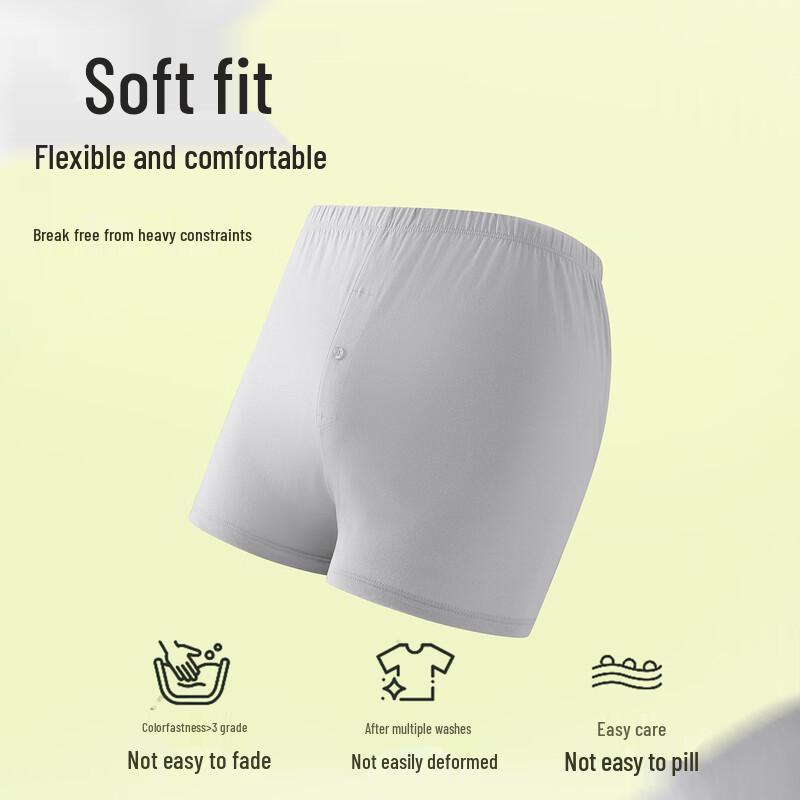 Pantaloncini da Boxer Larghi da Uomo 100% Cotone 60 Fili