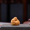Woodcarving Laughing Buddha Maitreya Sculpture Mini Wooden Buddha Statue Craft Miniature Handmade Statue Children