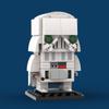 White Vader Squarehead Creative Lego-Compatible Movie Toy Set