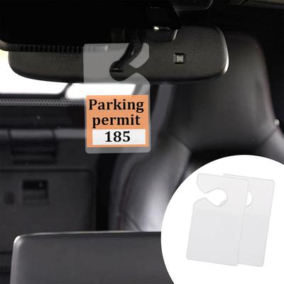 Clear Parking Permit Holder, 2PCS | Handicap Placard Holder, Rear View Mirror Disability Permit Hanger, Vertical Car Parking Pass Holder, For Permits