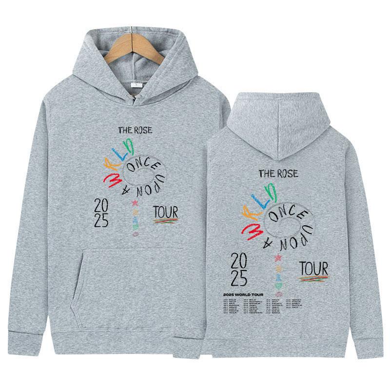 The Rose Once Upon AWRLD World Tour 2025 Merch Hoody Men's Clothing Hip Hop Gothic Sweatshirt Y2K Retro Oversized Fleece Hoodies
