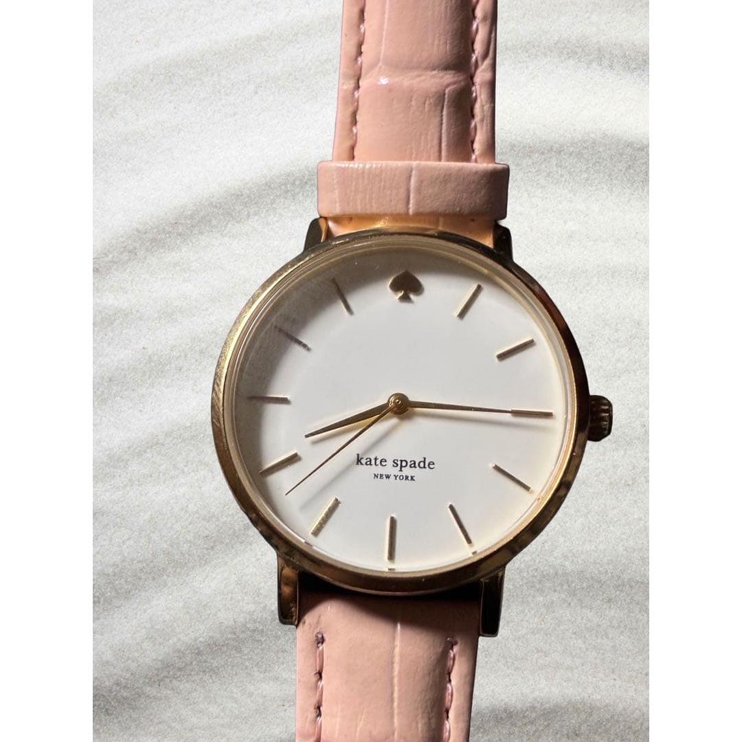 Used Battery replaced kate spade kate spade watch pink beige working item
