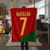 Cristiano Ronaldo Printed Flannel Blanket, Soft Throw for Bedroom Sofa, Washable,soccer Fan Merchandise, Great Gift.