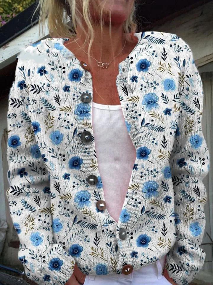 2026 Foreign Trade New 3D Digital Printing Cardigan Knitted Jacket Women's Clothing Early Spring and Autumn Factory Wholesale