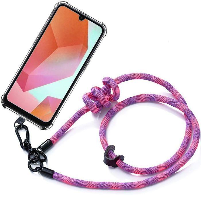 Protective Case - BOOLING - Samsung Galaxy A26 5G - Flexible - Anti-scratch - Pink Lanyard
