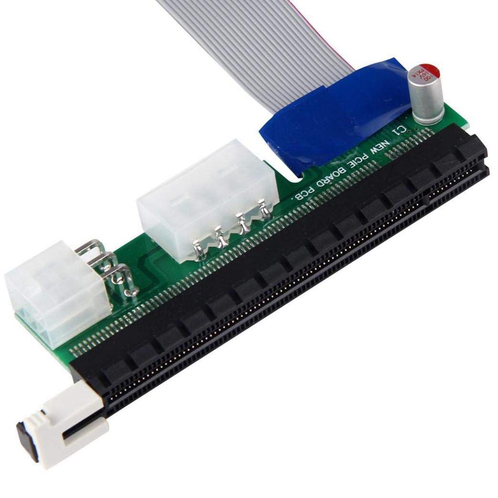 Buy Pci-E Extention Cable Express Riser Card Adapter Flex Ribbon 1X To ...