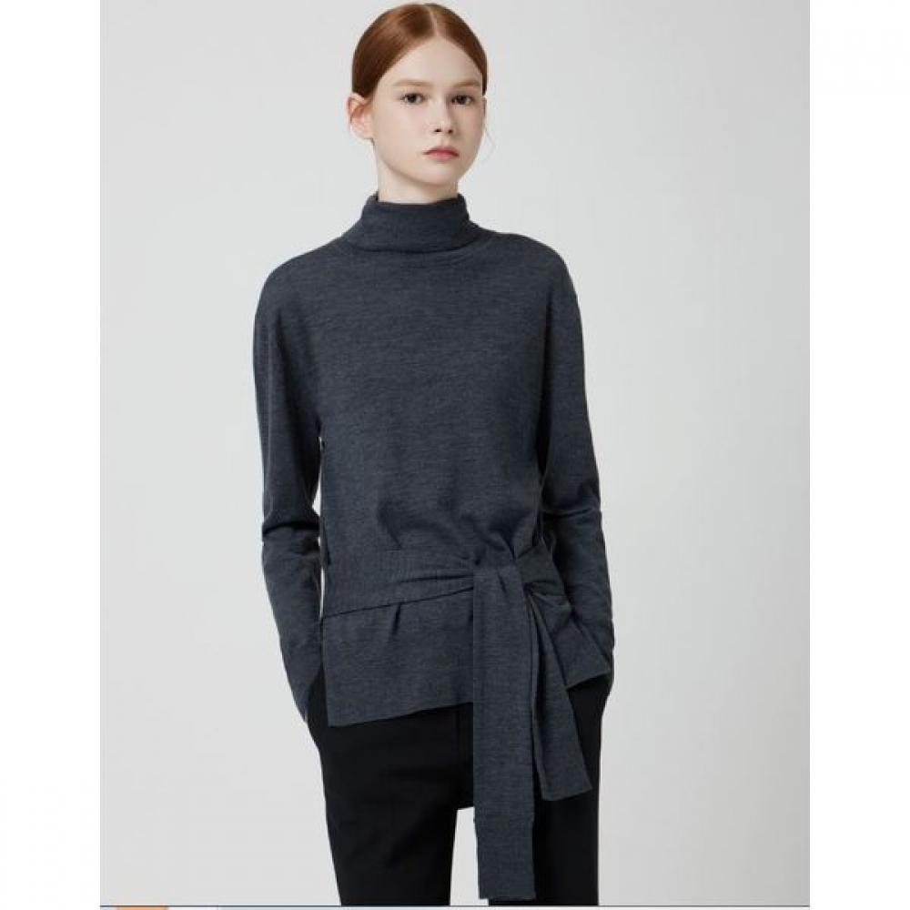 Cc Collect Turtleneck Unbalanced Pullover C254ksk034 dark gray/FREE(99)