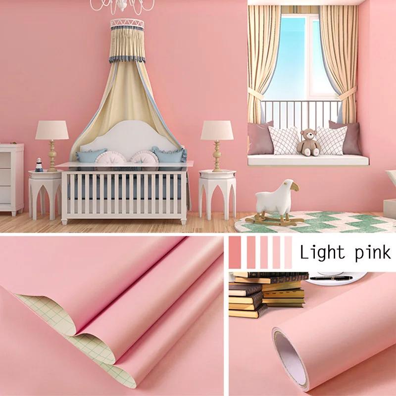 Width Peel and Stick Wallpaper Solid Color Contact Paper Self-Adhesive Sticker Wall Furniture Covering Vinyl Rolls 1-10m