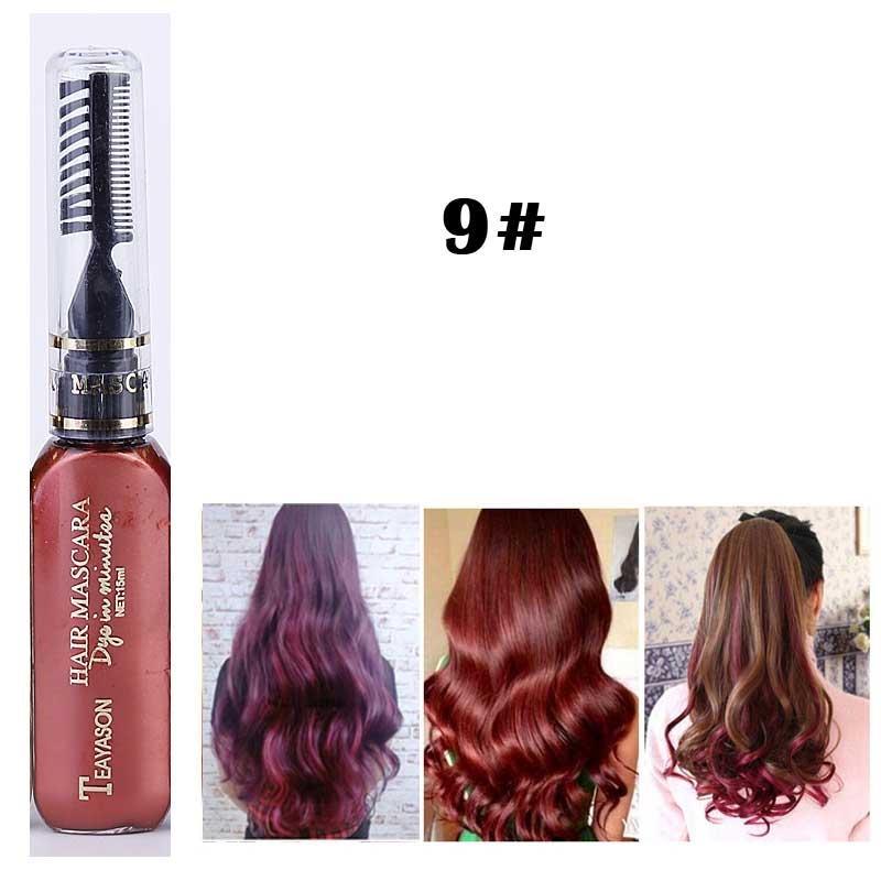 13 couleurs de couleur de cheveux unique teinture pour cheveux temporaire Non toxique bricolage couleur de cheveux Mascara colorant crème Pigments