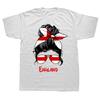 Lustiges England Englisches Mädchen Britische Frau Flagge T-Shirts Herren Damen Mode Lässiges T-Shirt 100% Baumwolle Locker Übergröße T-Shirt