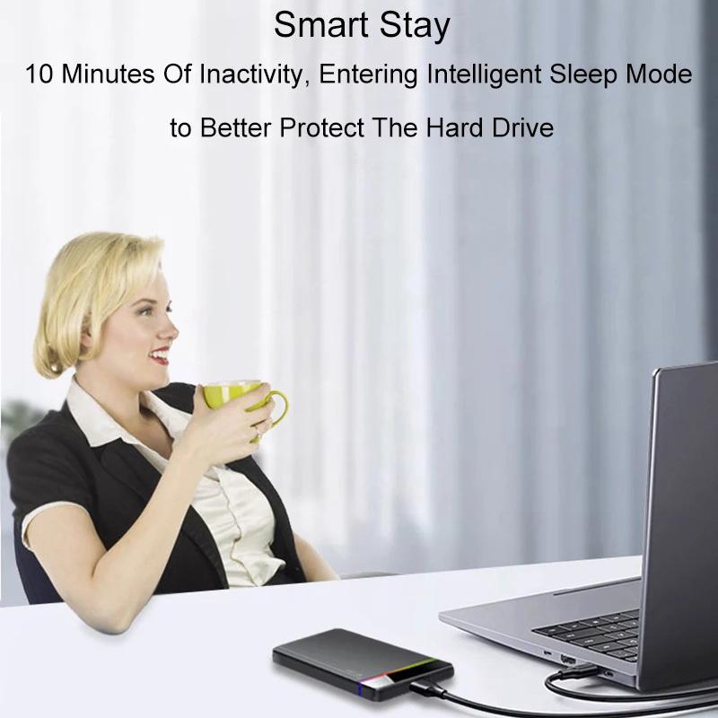 2,5palcový Beznástrojový RGB Mobilní Box na Pevný Disk USB 3.2 5Gbps Notebook Pevný Disk SSD HDD Kryt Typ C 3.1