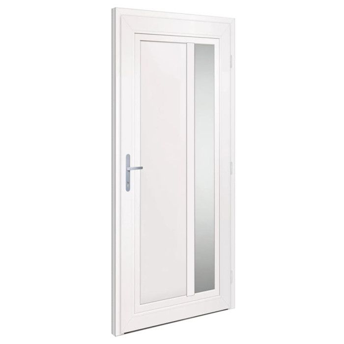 VidaXL Porte d'entrée Blanc 98x208 cm PVC 3157098