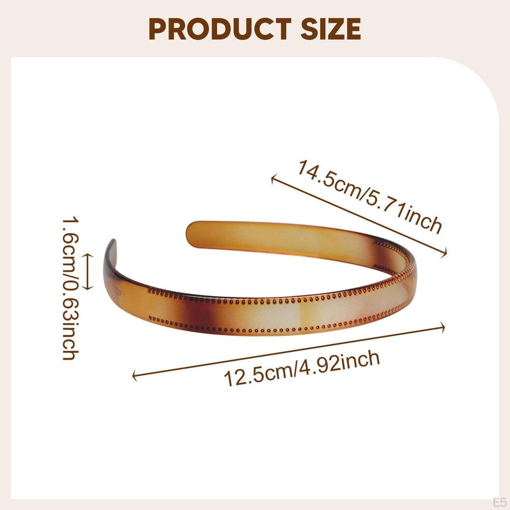 Einfaches Stirnband 16 mm breit Schlichte Mode Rutschfest Gezahnt Damen Haaraccessoires