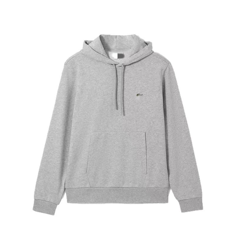 Unisex Hoodie met Visborduurwerk en Rits - Effen Kleur, Met Zakken, Losse Pasvorm Bovenkleding voor Lente, Herfst, Winter