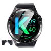 2 in 1 Smart Watch with Earbuds Flip Cover Ultra Thin Metal Case IP67 NFC Function Weather Forecast