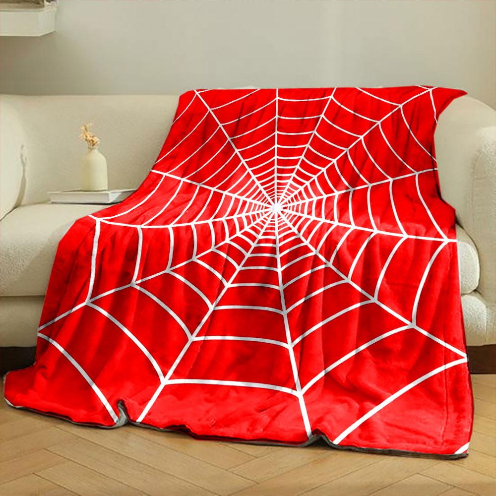 Red Spider Web Design print blanket soft and cozy perfect for the living room bed sofa or a nap,gift
