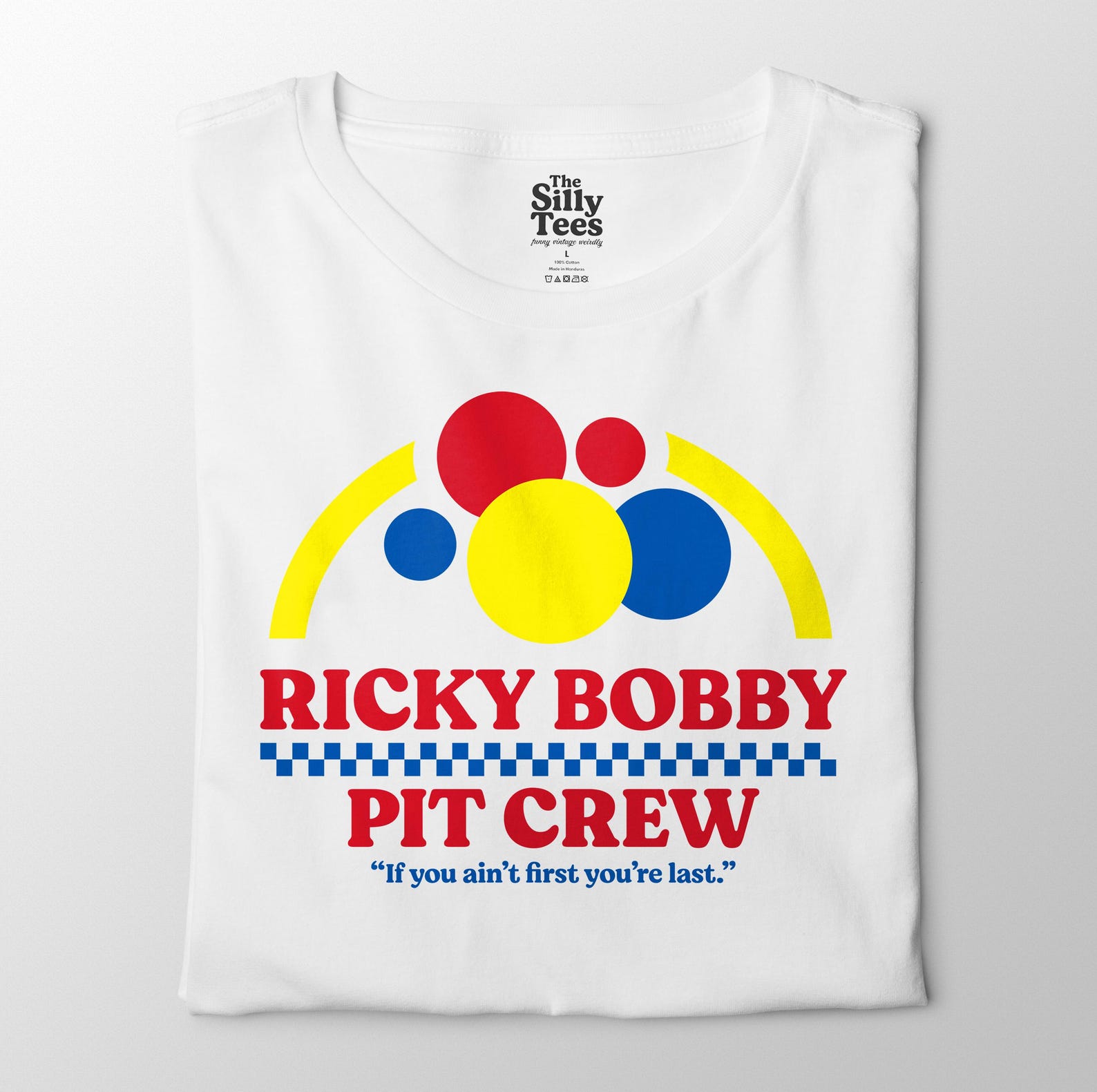 Ricky Bobby Pit Crew T-Shirt: Funny Nascar Racing Graphic Tee XL