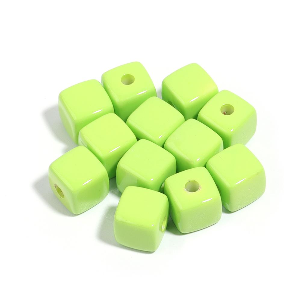 10pcs/Lot Acrylic Square Shape Beads Baking Varnish Cube Spacer Bead for DIY Original Bracelet Necklace Charms Jewelry Making