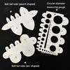 High Precisions Multifunctional Scale Tool Stainless Round Hole Measuring Gauge Clear Marking Belt Measurement Instrument