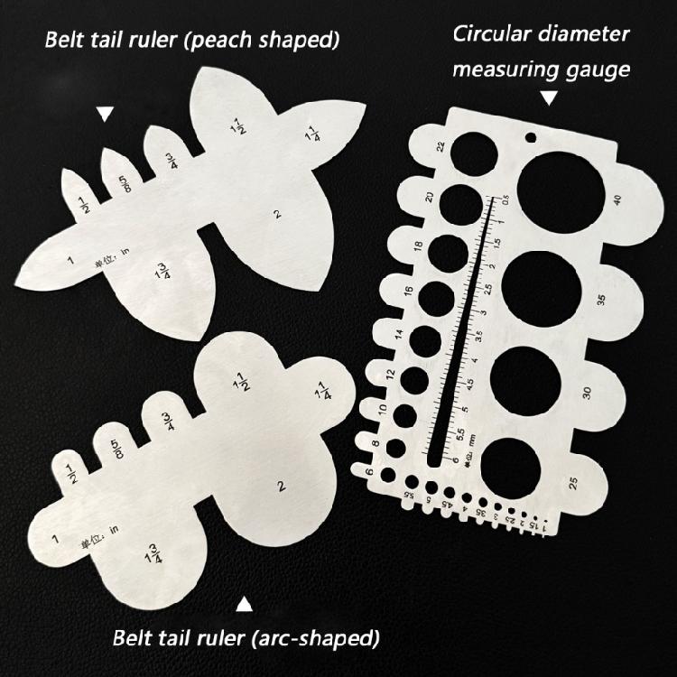 High Precisions Multifunctional Scale Tool Stainless Round Hole Measuring Gauge Clear Marking Belt Measurement Instrument