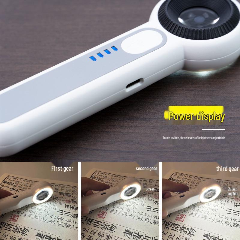 HD 90x Magnifying Glass with Light for Reading, Electronics, Jewelry, Antiques, and Coins