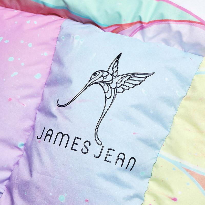 FILA Fashion Versatile Warm Tie-Dye Floral Down Jacket Women Outerwear A11W446910FZA