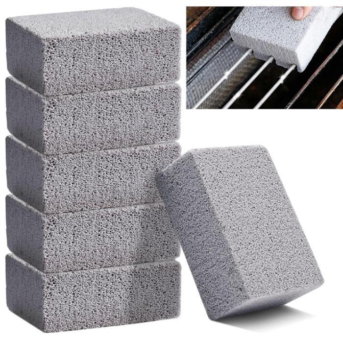 6Pièces Grill Nettoyage Pierre Réutilisable Blocs Briques de Nettoyage Griller Pierre Nettoyant Ponce pour Nettoyer Barbecue Grills