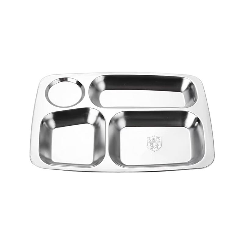 304 Stainless Steel Divided Meal Plate
