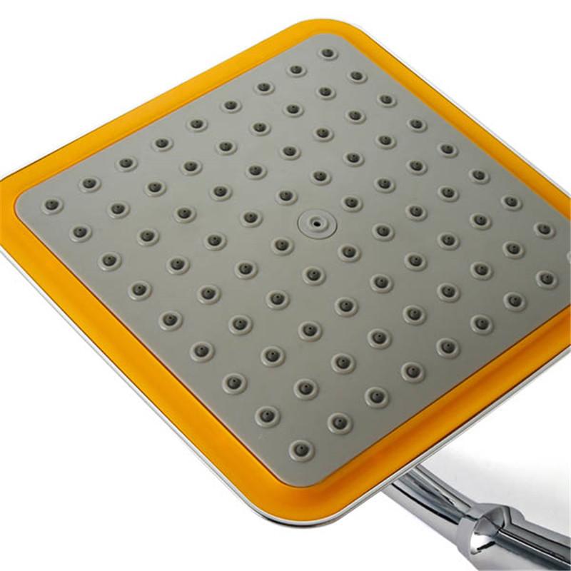 9 Inch Rotate 360 Degree Bathroom Rainfall Shower Head ABS Chrome Water Saving Shower Extension Arm Hand Held Shower Head Thin