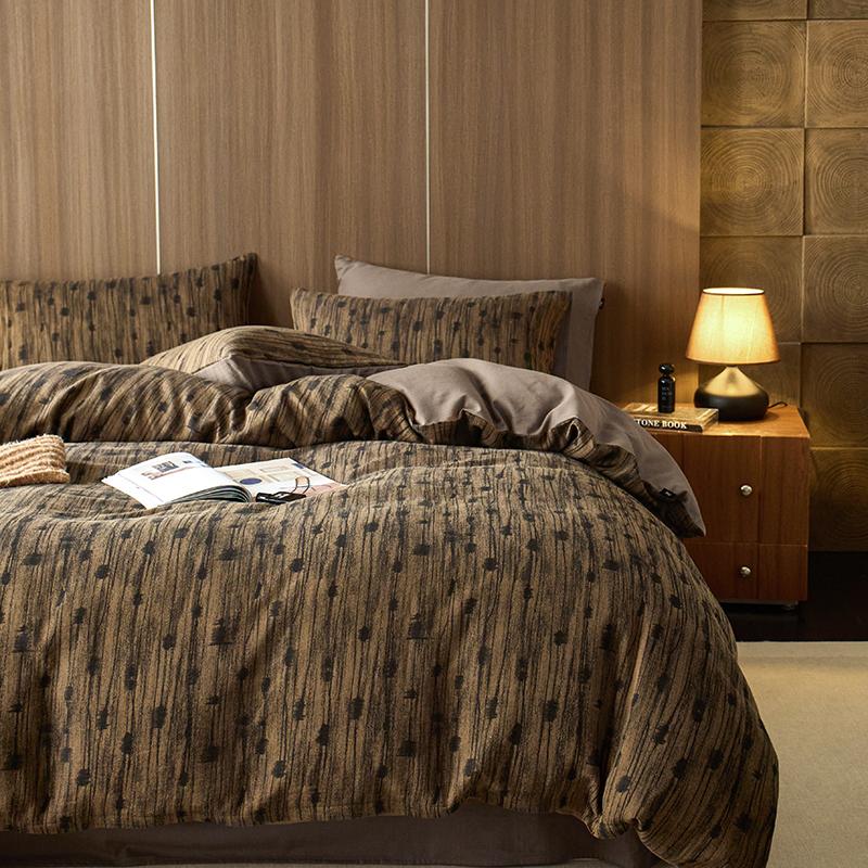 

Египетский хлопок шеврон бронза жидкий комплект постельного белья простыня пододеяльник наволочка Европа Двуспальный Полный Кинг-сайз Комплект постельного белья 200x230cm