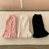 Knee Sleeve Solid Color Women Leg Warmers Ruffles Leg Socks Korean Style Hosiery Plush Foot Sock