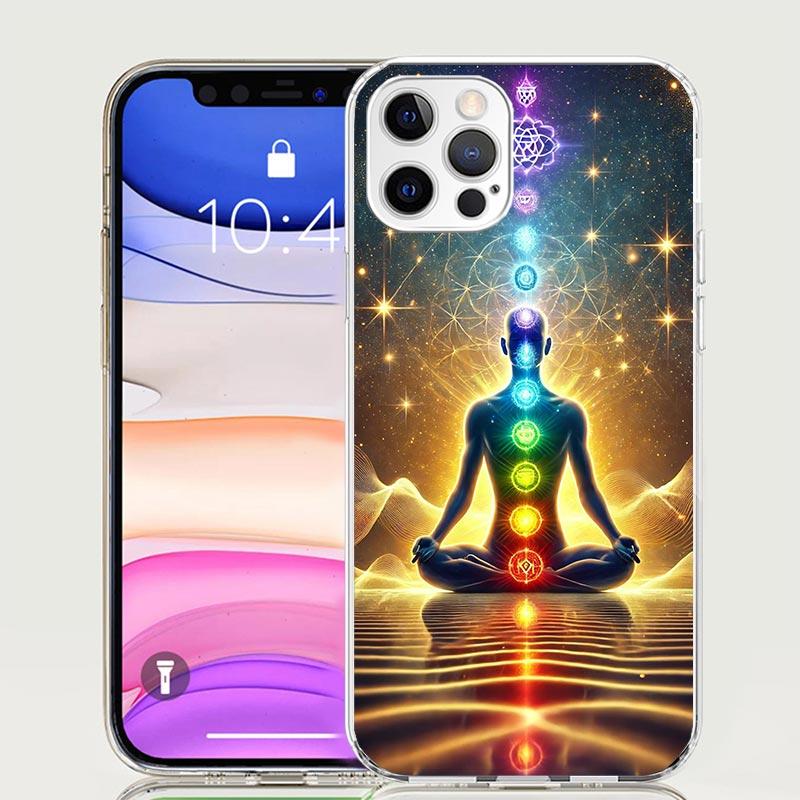 Yoga Chakra Spiritual Energy Universe Phone Case For iPhone 17 Air 16 15 Plus 11 14 Pro Max 13 Mini 12 7 8 + SE Pattern Art Cust