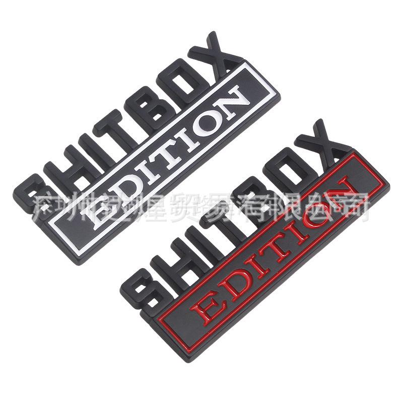 SHITBOX EDITION Kleines Metall-Auto-Logo-Plakette Aufkleber für neue Modelle