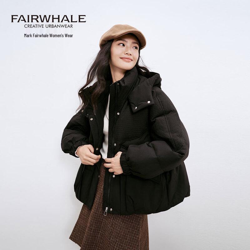 MARK FAIRWHALE Women's 2025 Hooded Short Puffer Down Jacket