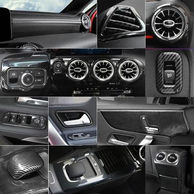 LHD! Vnitřní obložení krytu středové konzoly z uhlíkových vláken pro Mercedes Benz W177 A-Class A200 A220 A250 CLA