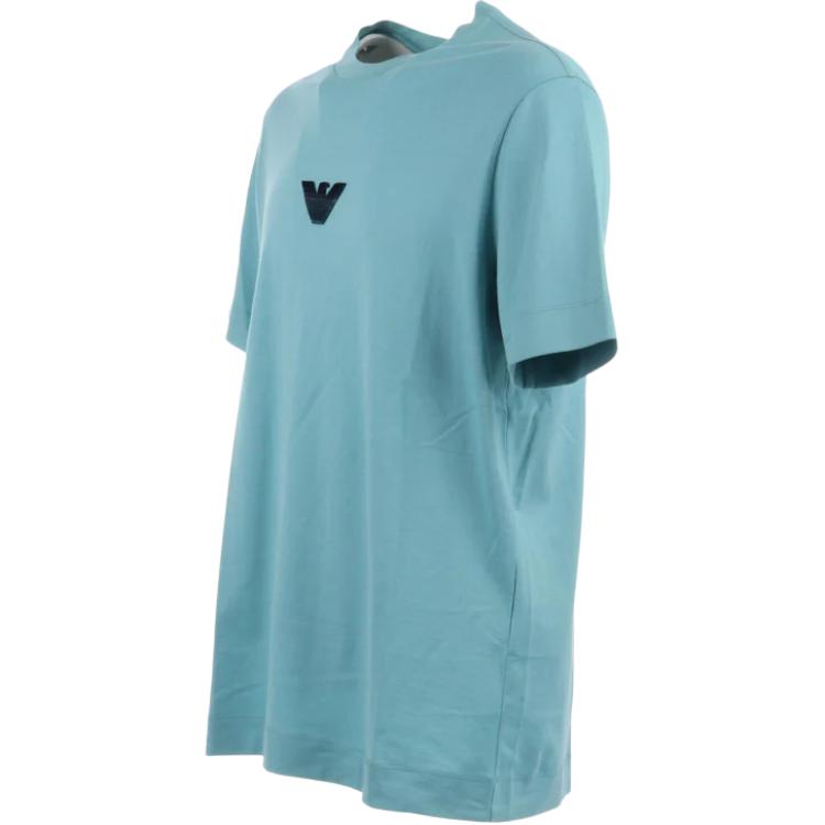 Emporio Armani Round Neck Logo Pullover Short Sleeve T-Shirt Men Tops 3D1TH0-1JOCZ-0744